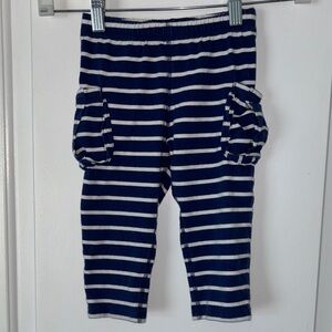 Tea Collection Striped Navy and White Baby Pants 18-24 months